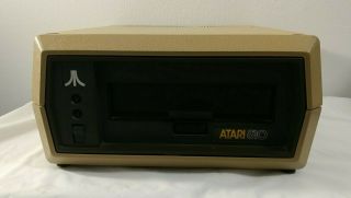 Vintage Atari 810 Disk Drive W Power Supply And 1 Data Cbl.