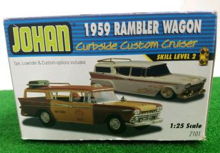 JOHAN 1959 Rambler Wagon Curbside Custom Cruiser 1:25 Model Kit 2101 Unbuilt 2