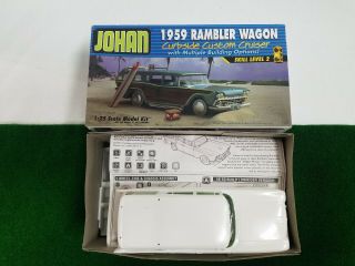 JOHAN 1959 Rambler Wagon Curbside Custom Cruiser 1:25 Model Kit 2101 Unbuilt 4