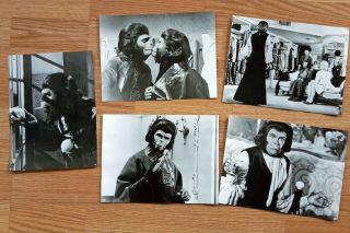 Escape From The Planet Of The Apes - 5 Rare Vintage Bw Stills 