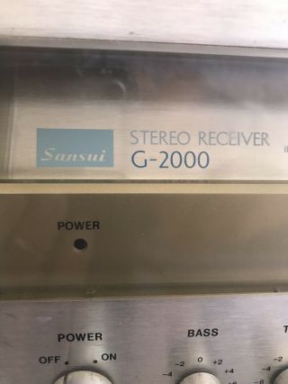 Vintage Sansui Model G - 2000 AM - FM Stereo Receiver 5