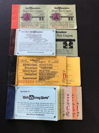 Vintage 1970’s Walt Disney World Ticket Coupon Books