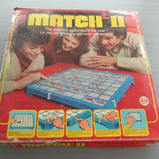 Vintage 1978 Match Ii Flag Memory Board Game Ideal Jeu 100 Complete
