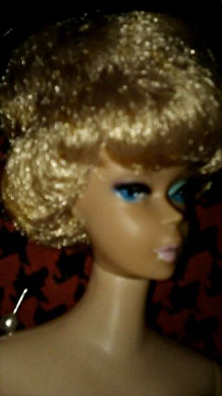 VHTF Vintage TRUE (NOT A PLATINUM) WHITE GINGER Bubble Cut Barbie Doll 1961 RARE 3