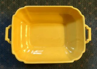 Vintage Riviera Yellow Covered Casserole Dish from Homer Laughlin 6