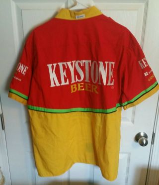Vintage NASCAR Wally dallenbach Keystone beer race pit crew shirt xlg 2