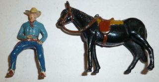 TIMPO VINTAGE LEAD HOPALONG CASSIDY SERIES LUCKY ON HORSEBACK FROM THE 1940/50 ' S 3