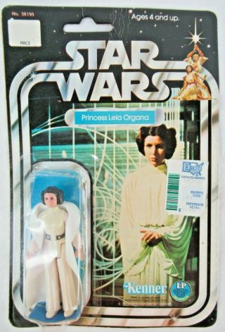 Vintage 1977 Star Wars Princess Leia Organa On Card (12 On Back) Card