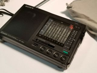Sony ICF - 7601 Radio 12 - Band Receiver FM/MW/SW Analog Portable Vintage Antenna 4