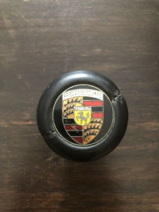 Vintage Porsche Shift Knob 911/912/914 Badge Leather