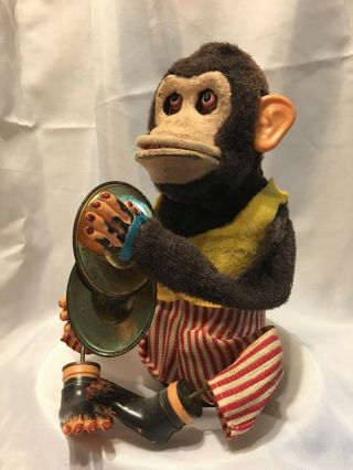 Vintage Jolly Chimp Clapping Cymbal Monkey Battery Toy Made In Japan C.  K.