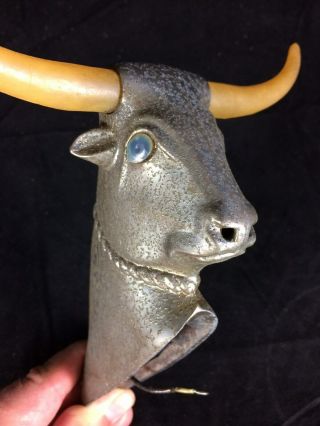 Vintage El Toro Lighted Bull Hood Ornament Mascot 1950s 1960s Ratrod Accessory