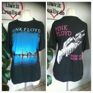 Vintage 90s Pink Floyd Wish You Were Here T Shirt Size Large Unworn