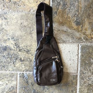 Vintage Brown Leather Classic Cross Body Shoulder Bag