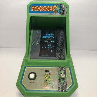 Vintage Mini Tabletop Official Frogger Arcade Game by Sega Coleco 1982 2