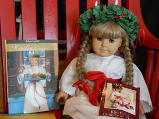 Retired Pleasant Company American Girl Kirsten St.  Lucia Christmas Story & Books