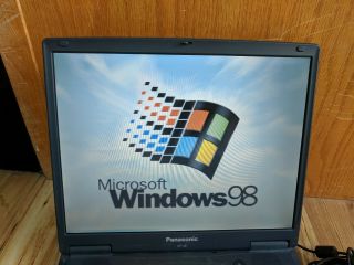 Vintage Windows 98se Laptop Panasonic Cf - 48 Pentium 3 900 Mhz