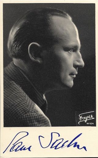 Conductor: Paul Sacher (1909 - 1999) In Person Hand Signed 4x6 Vintage Fayer Photo