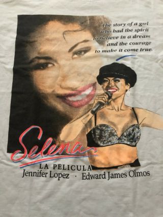 Vintage Selena Quintanilla Shirt White Size Xl Movie Tee Jennifer Lopez Rap Tee