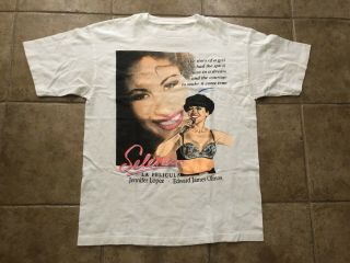 Vintage Selena Quintanilla Shirt White Size XL Movie Tee Jennifer Lopez Rap Tee 2