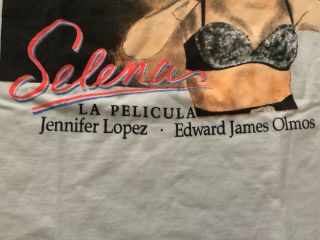 Vintage Selena Quintanilla Shirt White Size XL Movie Tee Jennifer Lopez Rap Tee 5