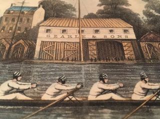 Antique / Vintage Rowing / Regatta Print “ Four Par’d Outrigger” Leander Henley 4