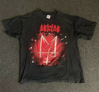 Vintage 1992 Deicide T - Shirt Blue Grape Merch End Of God Death Metal Xl Murina