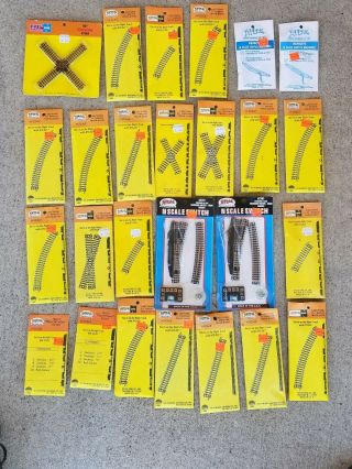 Vtg Atlas N Scale Track Radius Straight Switches Crossings Nos Still In Packages