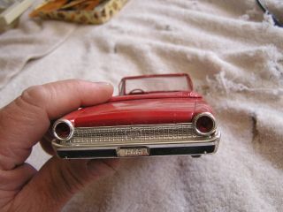 Vintage 1963 Ford Galaxie 500 Convertible Promo Model Car Red 5