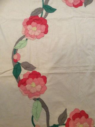 Vintage Gold Art Appliqué Quilt Top Kit: Camellia 7