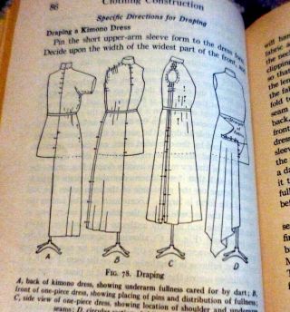 Rare Vtg 1920s Sewing Book Pattern Drafting Clothing Construction 1927