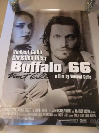 Vincent Gallo Signed Buffalo 66 Rare Lg Vintage Promo Poster Thick Paper 1998