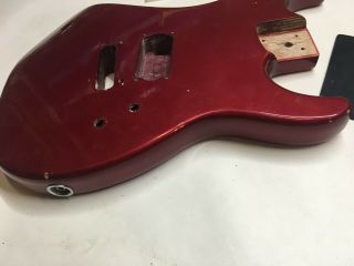 Vintage 80 ' s Kramer Striker 100 Electric Guitar Body Metallic Red 2