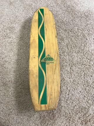 Vintage Nash Sidewalk Surfboard Texas 37,  60’s Skateboard,  Green