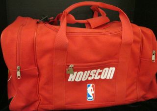 Vintage Houston Rockets Nba Starter Duffel Bag Bright Red With Strap And Tags