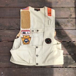 Vintage 60’s 10x Shooting Hunting Vest Nra Patches Size 40