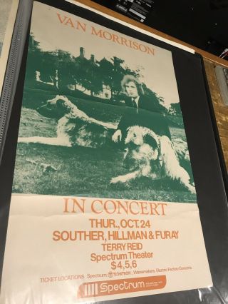 Vintage Rare Van Morrison Poster Spectrum Mid 70s