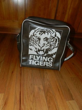 Vintage,  Flying Tigers,  Nos,  Vinyl Duffel Bag,  12 X 14,