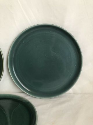 Vintage Russel Wright By Steubenville 3 Pc Set Of Dinner Plates - Teal Blue 10” 2