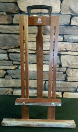 Vintage Grumbacher Wooden Easel Artist Adjustable Folding Table Stand Model 233