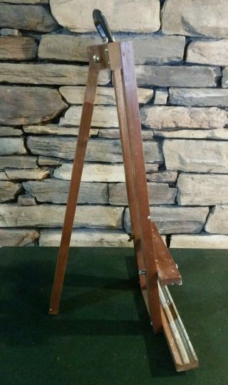 Vintage Grumbacher Wooden Easel Artist Adjustable Folding Table Stand Model 233 4