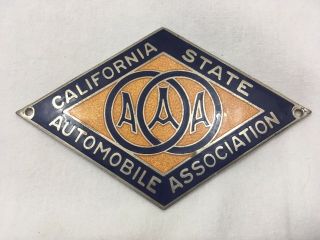 Vintage Aaa California State Automobile Association Badge
