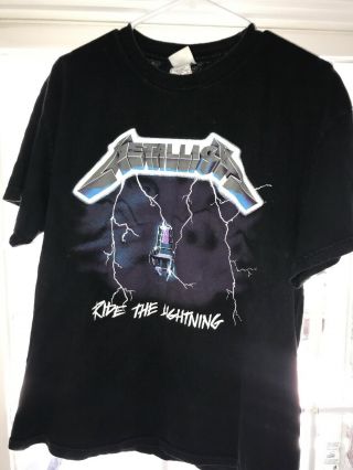Vintage Metallica Ride The Lightning Concert Shirt Tour 1994 Double Sided Men L