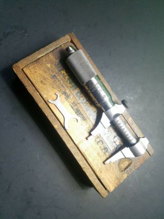 Vintage Usa Brown & Sharpe 250 Inside Micrometer.  200 - 1 " Machinist Tools Id