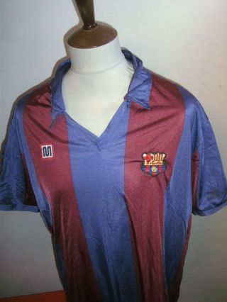 Vintage Barcelona Football Shirt Size Xl Meyba
