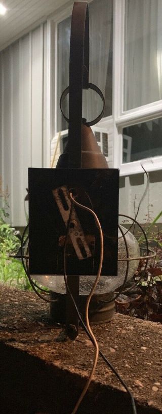 Vintage Weathered Brass Rustique 1 - Light Outdoor 20” Onion Wall Lantern 4