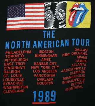 The Rolling Stones " Steel Wheels " 1989 Usa Tour Two Sided T - Shirt Men 
