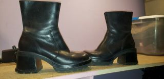 Steve Madden Hott Chunky Vintage Boots 10m Leather