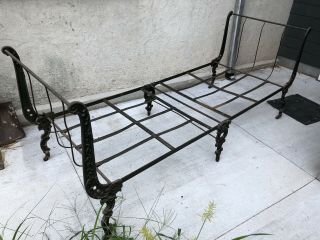 Antique Victorian Cast Iron Folding Bed