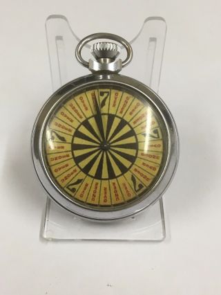 Vintage Spinning Gambling Gaming Pocket Watch (carnival Wheel) Gwo